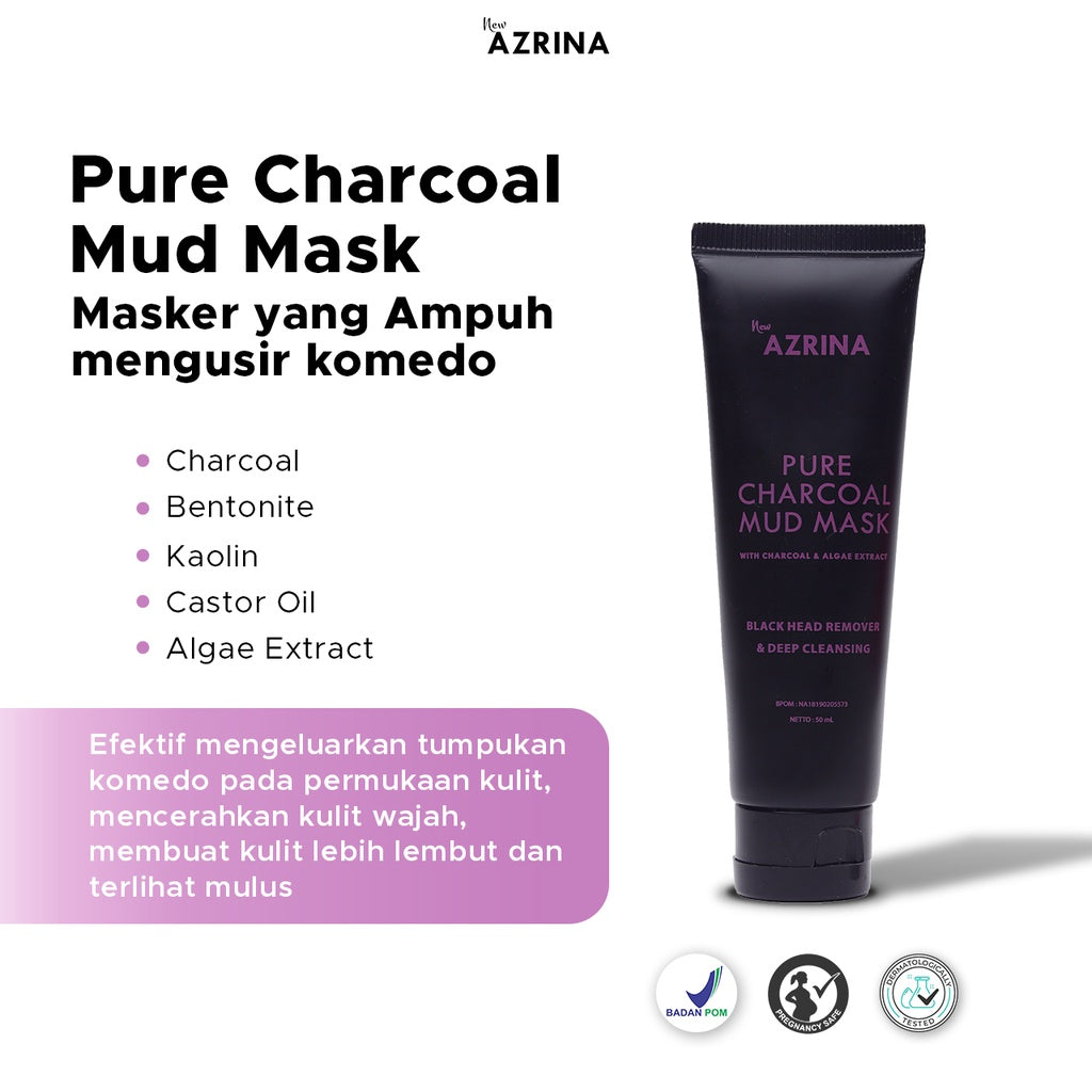 Azrina Pure Charcoal Mud Mask | 50 ml