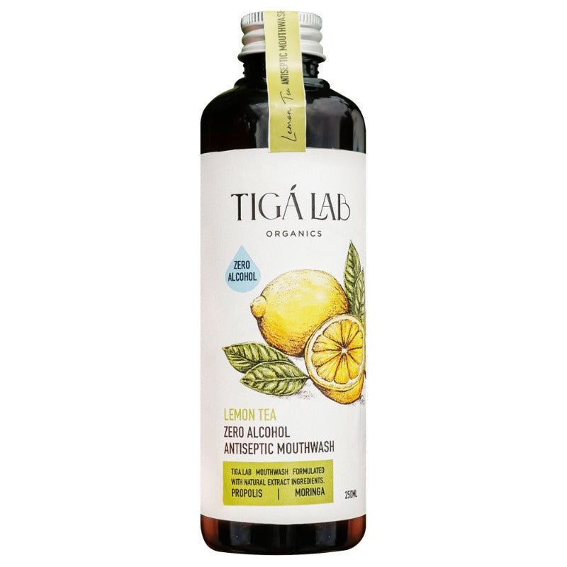 Tiga Lab Organics Lemon Tea Zero Alcohol Antiseptic Mouthwash | 250 ml