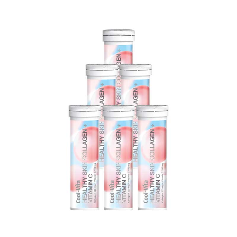 Coolvita Collagen Effervescent Vitamin 10 Tablets- 6 Botol