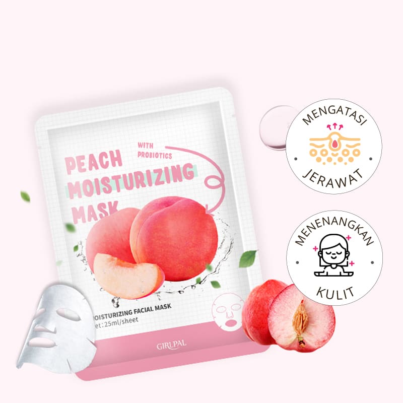 Girlpal Peach Moisturizing Face Sheet Mask