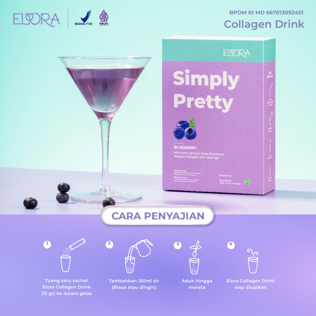 Elora Simply Pretty isi 12 (Kelor Collagen Beauty Drink)