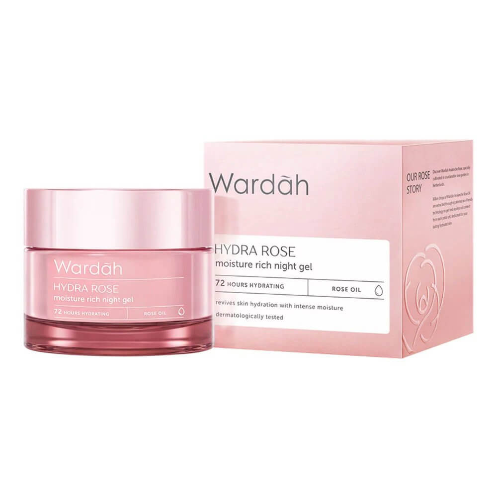 Wardah Hydra Rose Moisture Rich Night Gel | 40 g