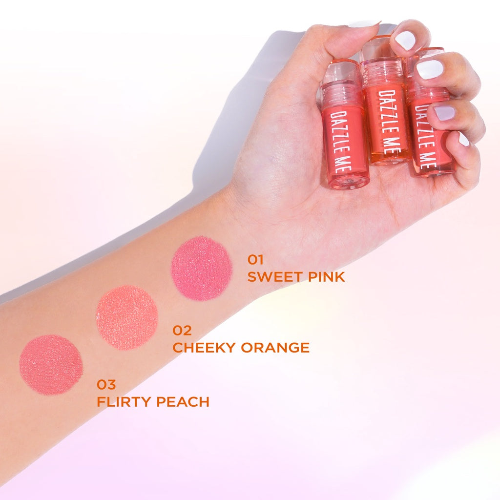 DAZZLE ME HEART-MELT CREAMY LIQUID BLUSH - 02 Cheeky Orange