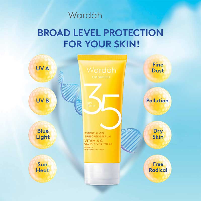 WARDAH UV Shield Essential Gel Sunscreen Serum SPF 35 PA+++ | 40 ml