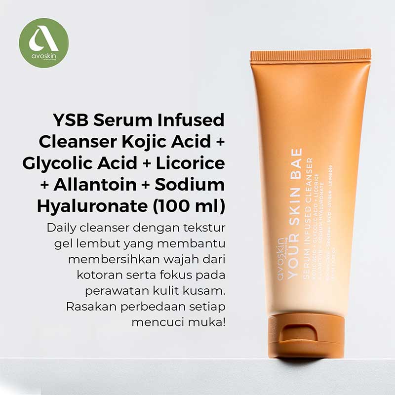 Avoskin Your Skin Bae Serum Infused Cleanser Kojic Acid + Glycolic Acid + Licorice Allantion + Sodium Hyaluronate | 100ml