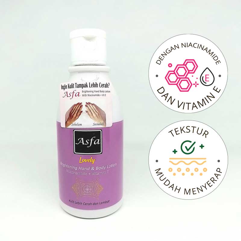 Asfa by Tokyo Night Brightening Body Lotion (Lovely) Violet Mini | 130 ml