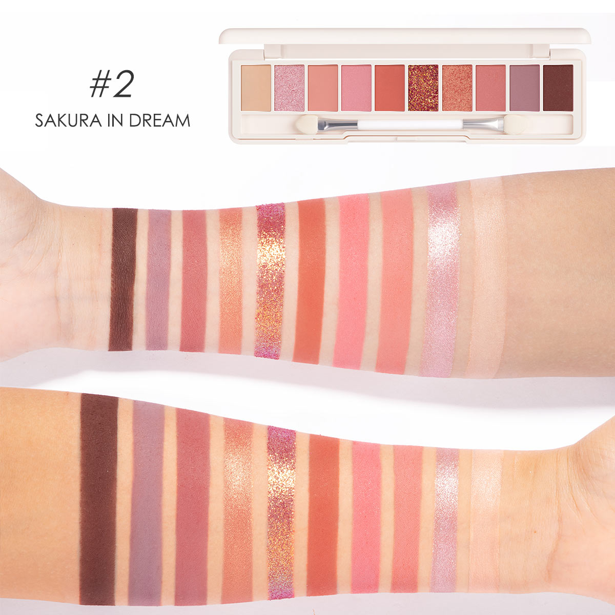 Focallure 10 Color Eyeshadow Palette FA158 #02