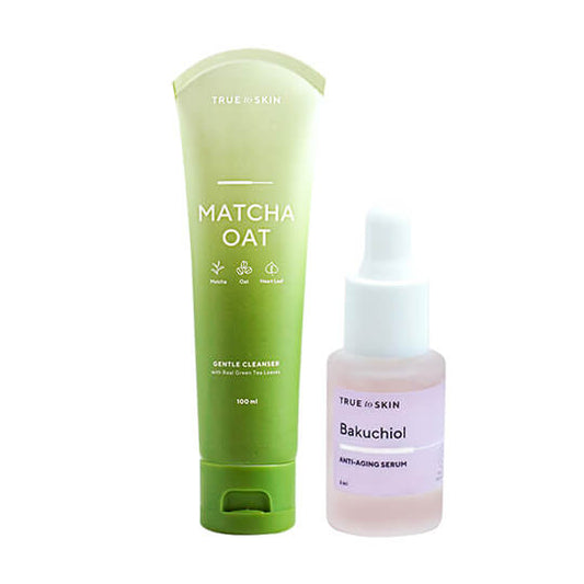 [Combo] True To Skin Matcha Oat Gentle Cleanser (100 ml) + [Free] Bakuchiol Anti Aging Serum Mini