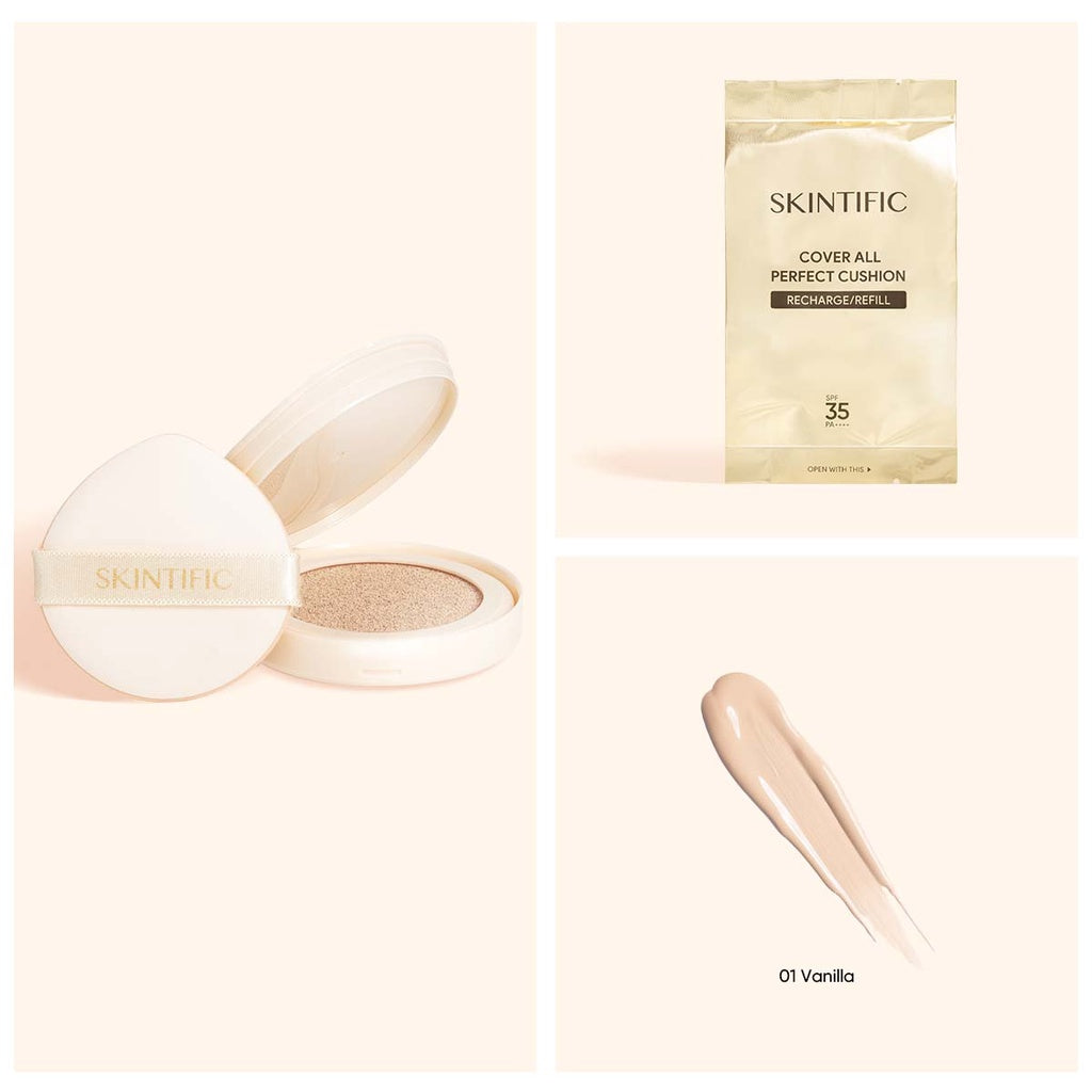 SKINTIFIC REFILL Cover All Perfect Cushion SPF35 PA++++ 01 Vanilla 11g