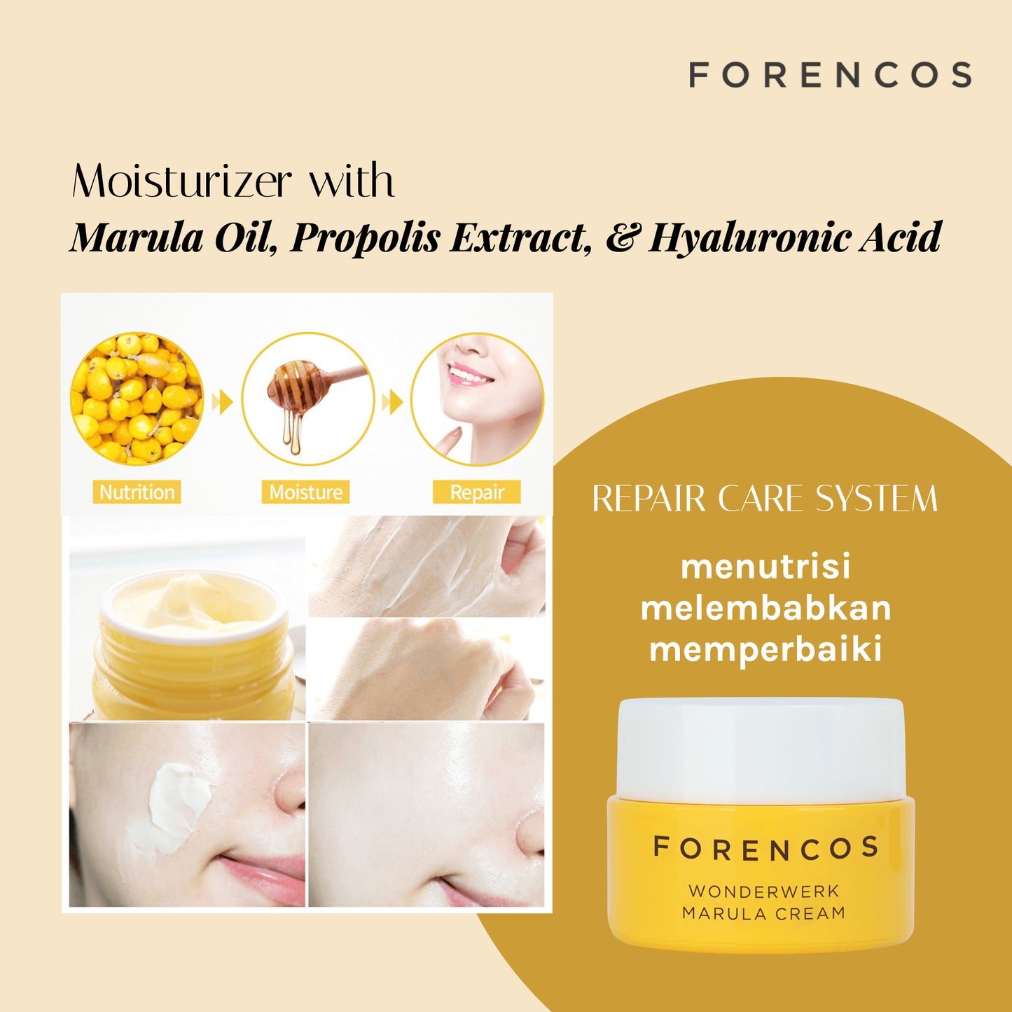 Forencos Wonderwerk Marula Cream - Melembabkan Dan Menutrisi Kulit