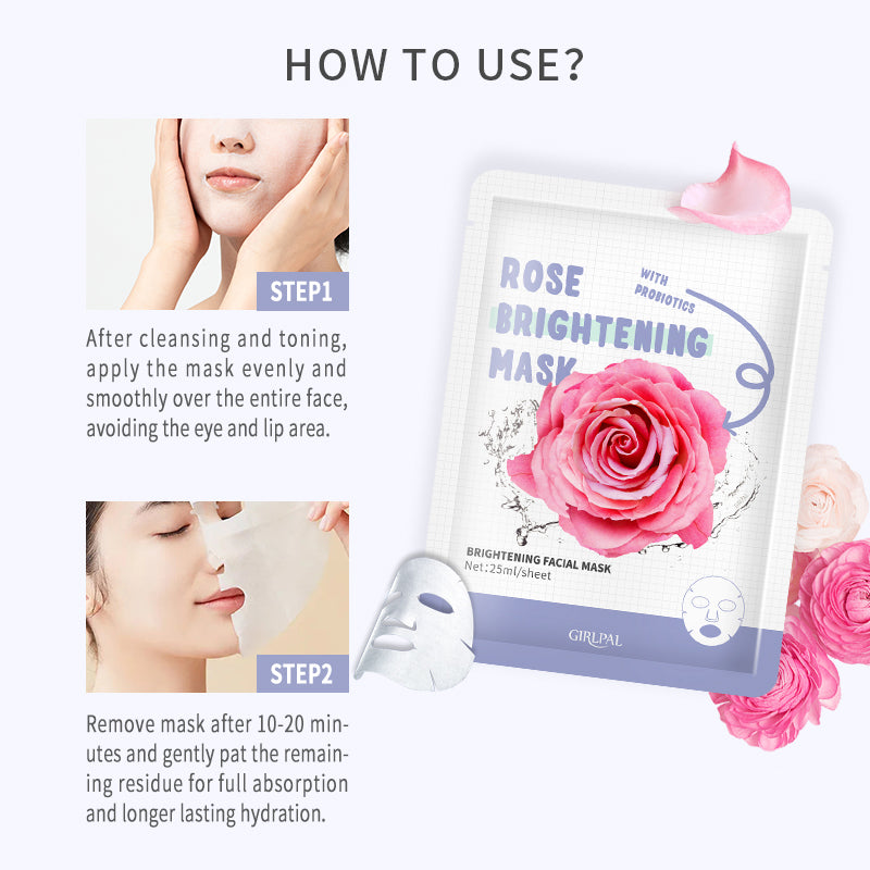 Girlpal Rose Brightening Face Sheet Mask