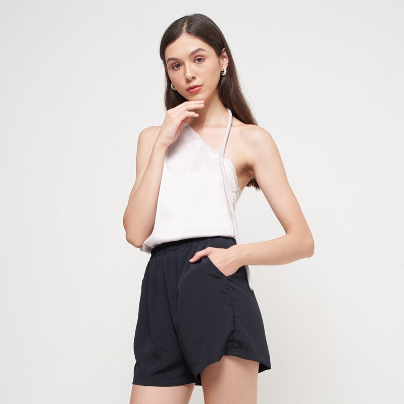 POÃME ESME TOP| ONE SHOULDER STRAP TOP | Ivory,SM