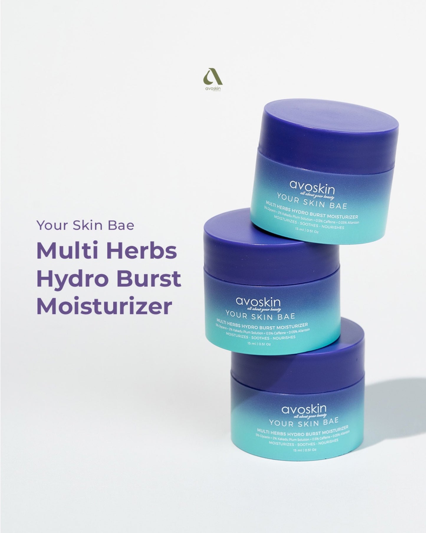 Avoskin Your Skin Bae Multi Herbs Hydro Burst Moisturizer | 15 ml