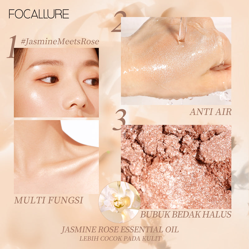 Focallure Shimmering Skin Pressed Highlighter FA234 HG01 | 3.7 g