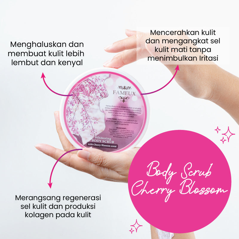 Fameux Whitening Body Scrub Cherry Blossom | 250gr