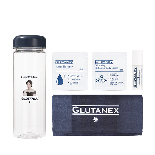 [Mega Combo] Glutanex Bundle II Tumbler + Towel + In-Shower Body Cream + Aqua Booster + Night Serum