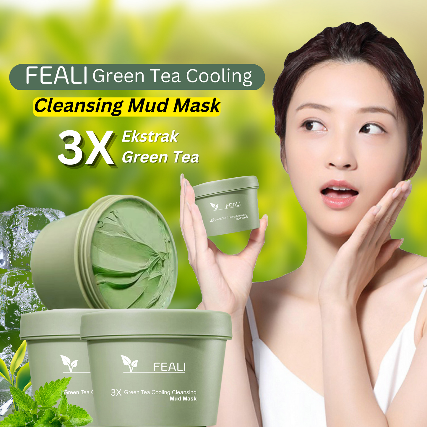 Feali Green Tea Clay Mask | 100gr