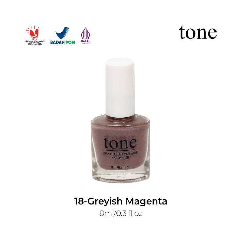 TONE Breathable and Peelable Nail Polish Neutral Palette Series 18