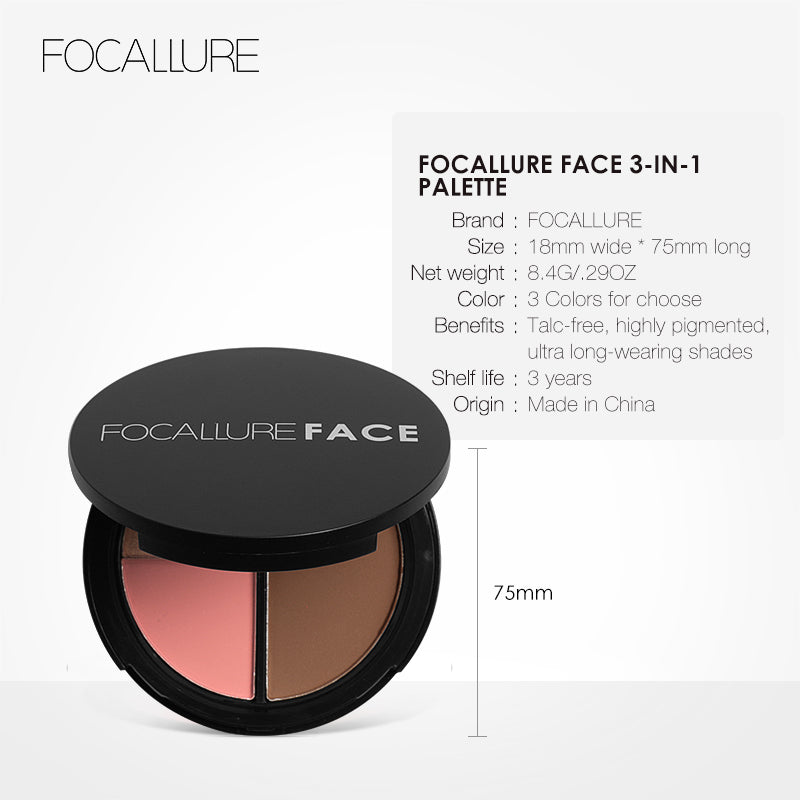 Focallure Blush Highlight Contour FA20 - #3