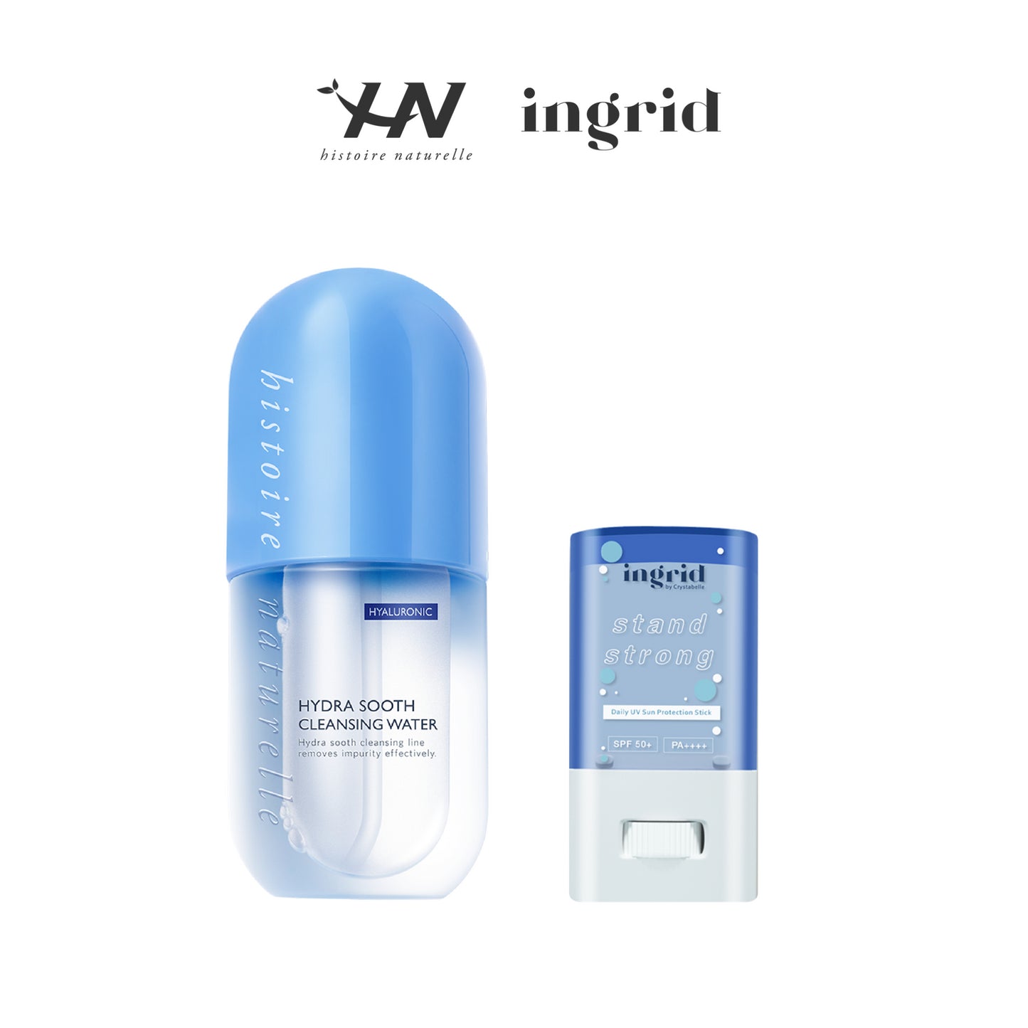 [Combo] Ingrid UV Stick Sunscreen + Histoire Naturelle Ectoin Hydra Sooth Cleansing Water (500 ml)