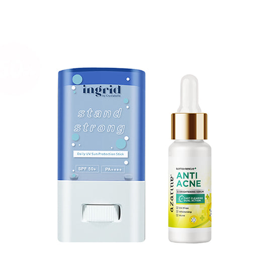 [Combo] Ingrid UV Stick Sunscreen + Azarine Anti Acne & Brightening Serum (20 ml)