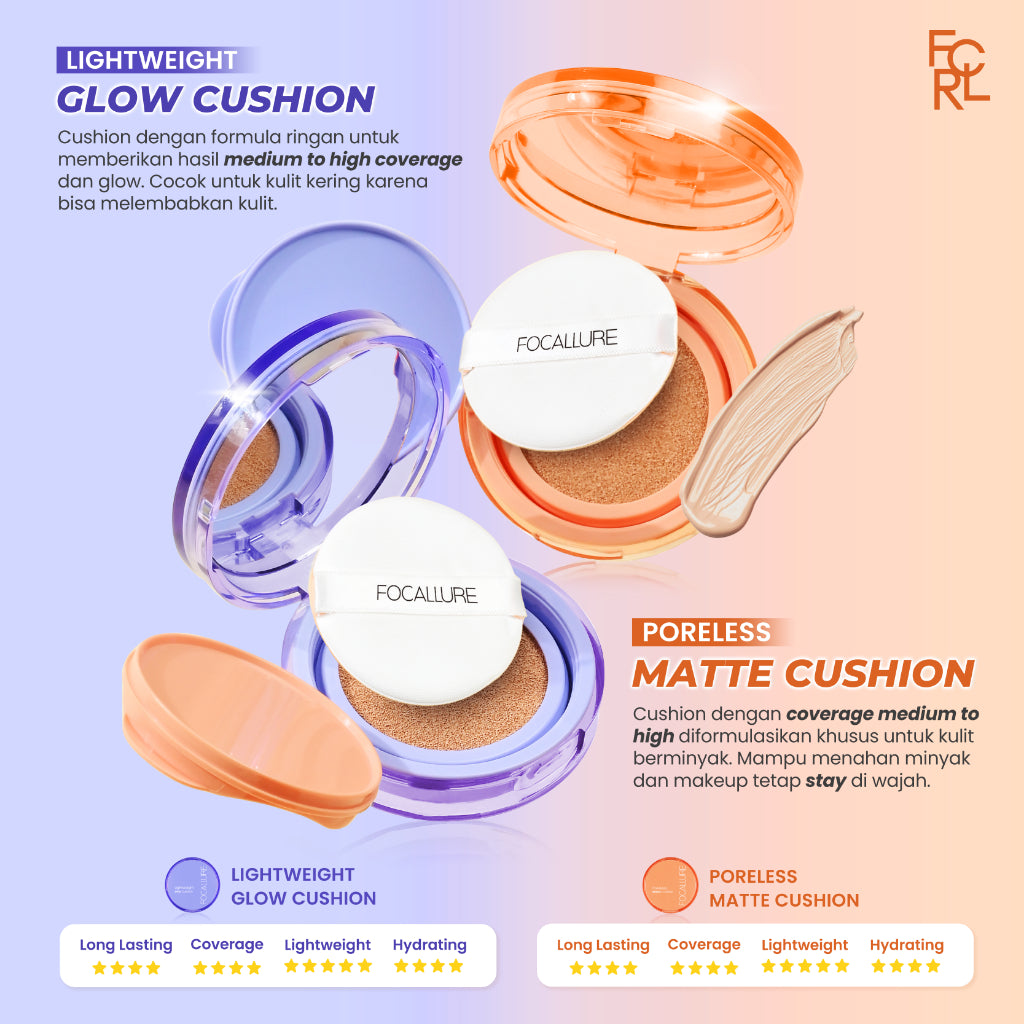 FOCALLURE Lightweight Glowing Cushion - W02 Almond