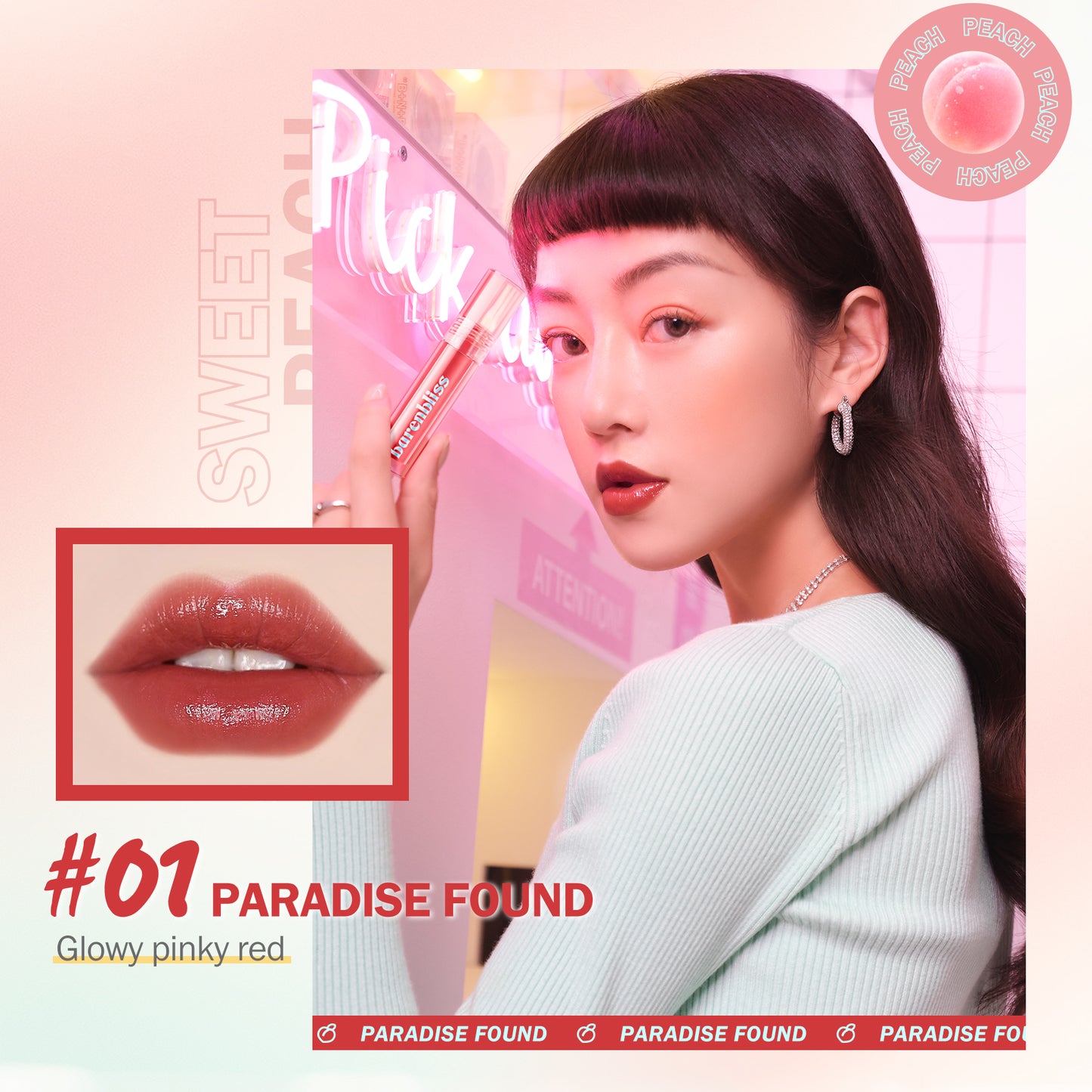 Barenbliss Peach Makes Perfect Lip Tint - 01 Paradise Found | 3 ml