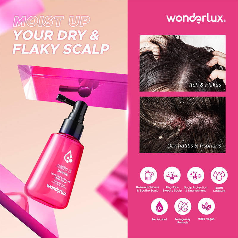 WONDERLUX Calm it Down! Sensitive & Dry Care Scalp Serum | 75ml