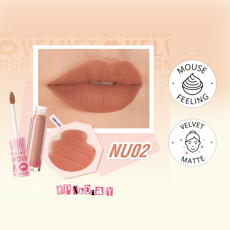 Pinkflash Silky Velvet Lip Cream PF-L04 NU02