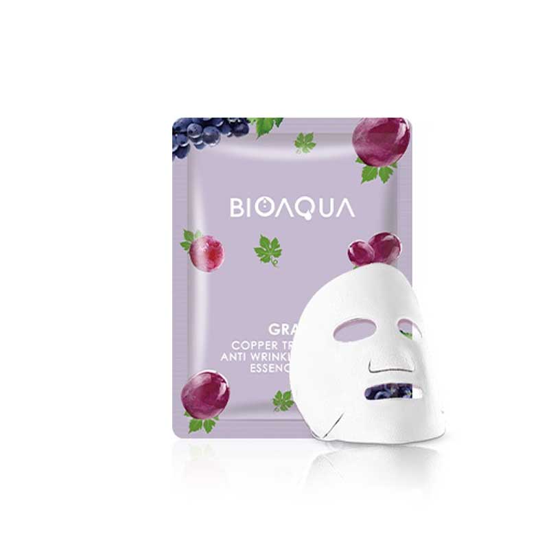 BIOAQUA Grape Copper Tripeptide-1 Anti Wrinkle & Firming Essence Mask 25g