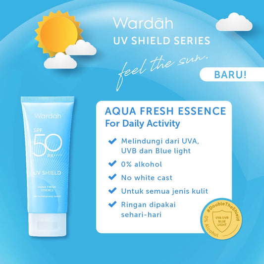 Wardah UV Shield Aqua Fresh Essence SPF 50 | 30 ml