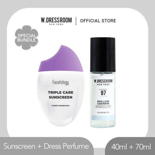 Combo Facetology TripleCare Sunscreen SPF 40 PA+++ | 40ml + WDressroom Dress & Living Clear Perfume No. 97| 70 ml