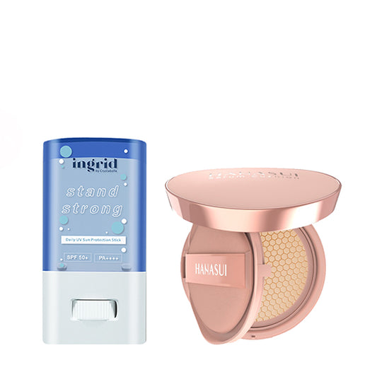 [Combo] Ingrid UV Stick Sunscreen + Hanasui Serum Cushion Natural 02