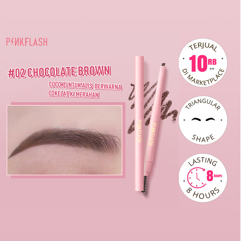 Pinkflash Waterproof Auto Eyebrow Pencil PF-E09 - #02 Chocolate Brown