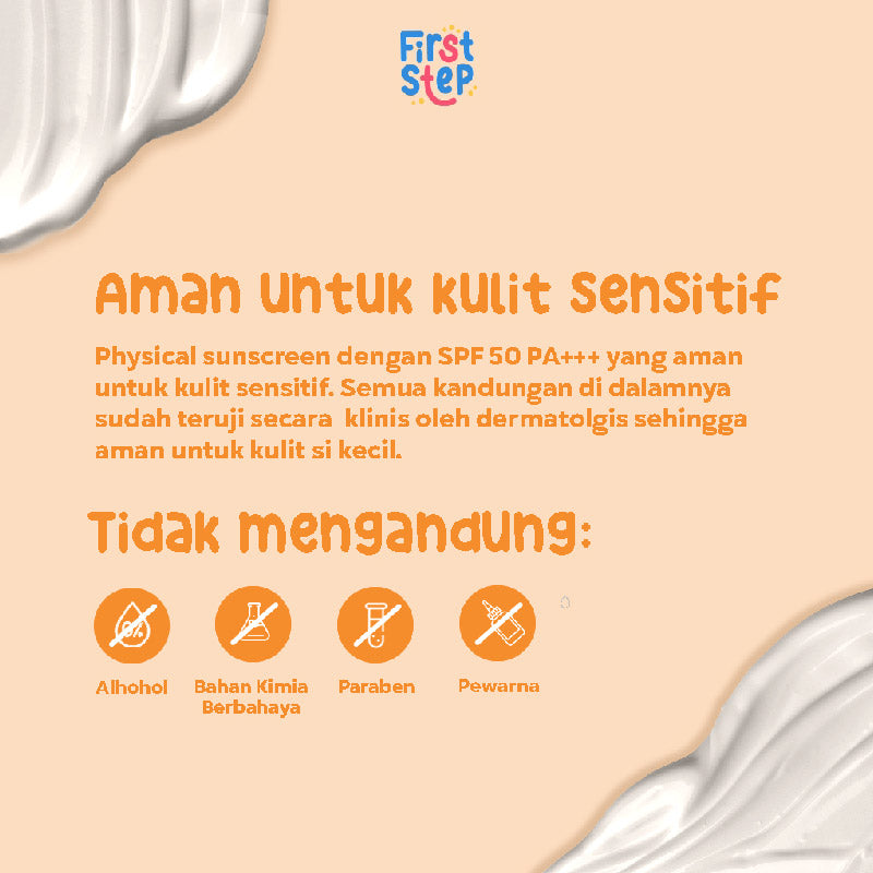 First Step Sunny & Screen Protection SPF 50 - Physical Sunscreen Bayi & Anak  | 30ml