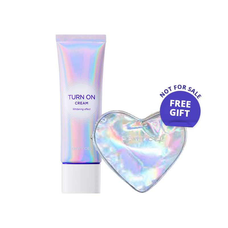 [Combo] Dewycel Turn On Cream - Whitening Effect 50 ml + Dewycel GWP Heart Pouch