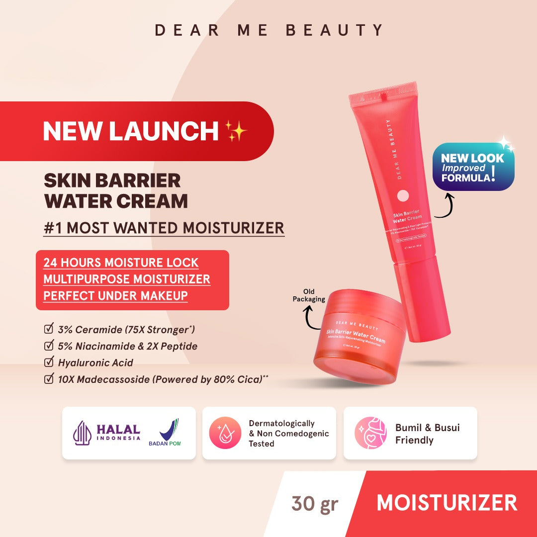 Dear Me Beauty Skin Barrier Water Cream - Improved Formula & New Packaging | 30 g