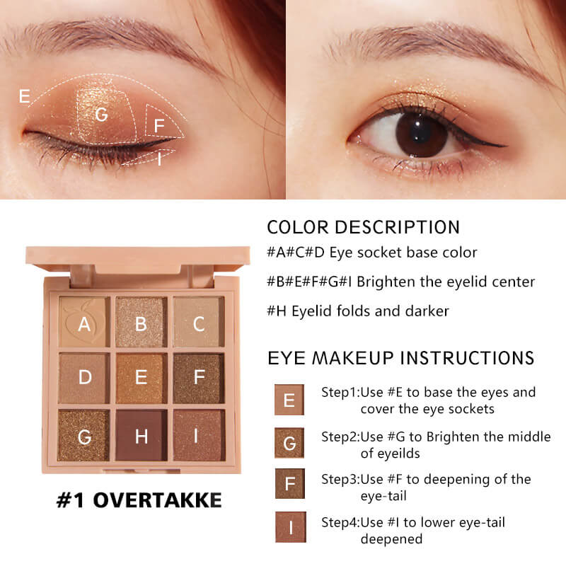 Saniye 9 Colors Eyeshadow Palette E0924 - 1