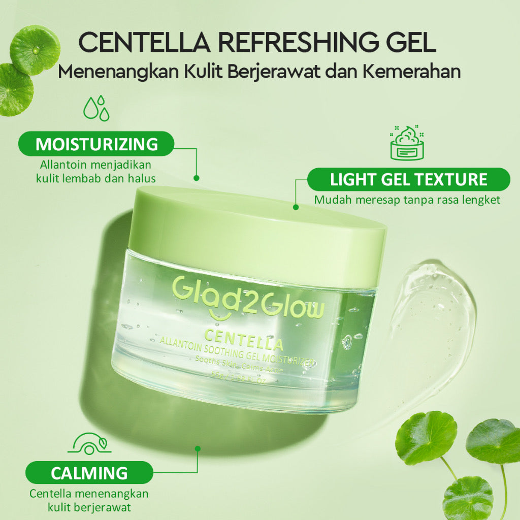 Glad2Glow Centella Allantoin Soothing Gel Moisturizer | 55 g