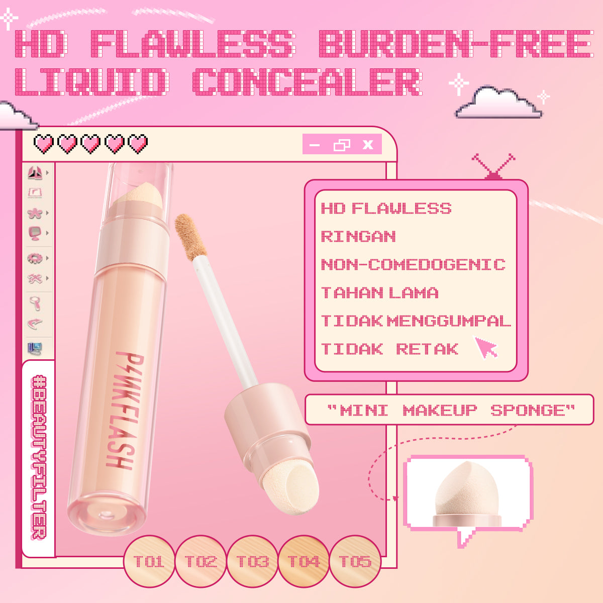 PINKFLASH LASTING MATTE CONCEALER PF-F04-T05