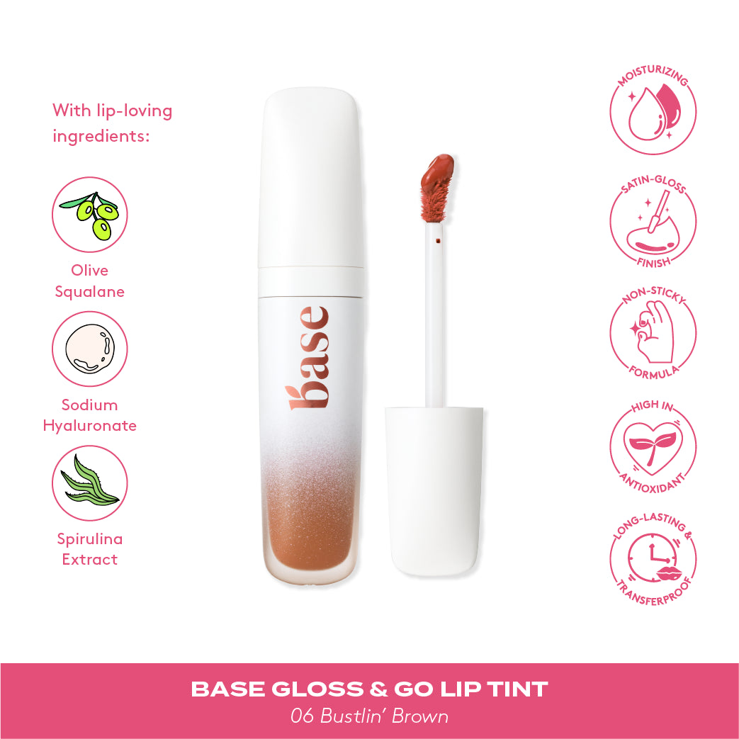 BASE Gloss & Go Lip Tint Bustlin' Brown