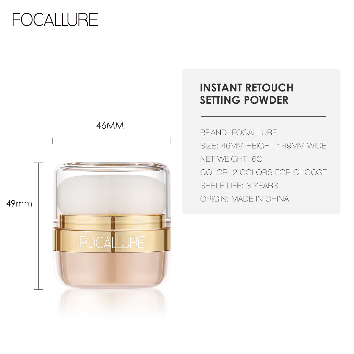 FOCALLURE INSTANT RETOUCH SETTING POWDER FA259-01