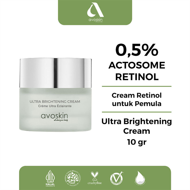 AVOSKIN Ultra Brightening Cream 3% Alpha Arbutin + 0.5% Retinolsome + 2% Squalane | 10 gr