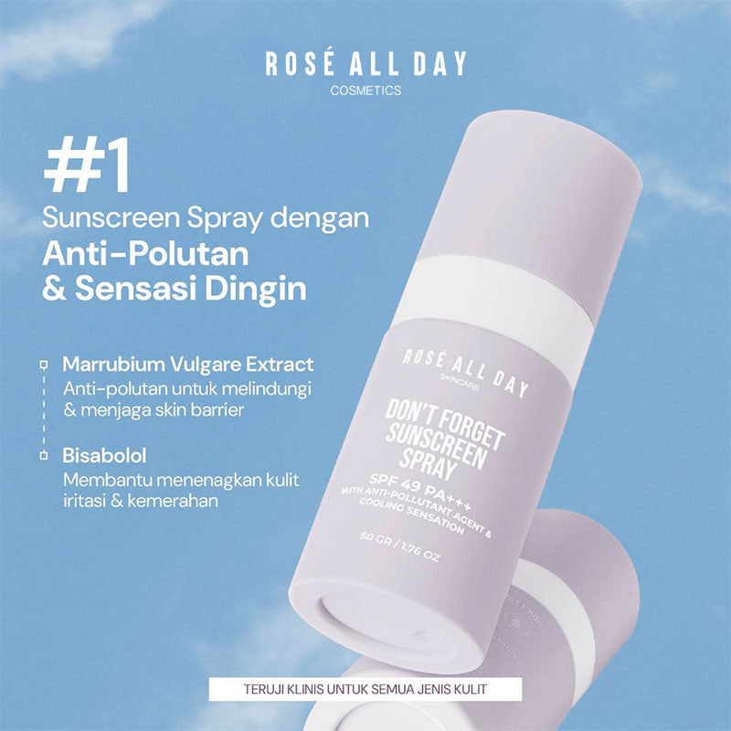 ROSE ALL DAY Dont Forget Sunscreen Spray SPF 49+++ | 50 ml