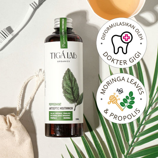 Tiga Lab Organics Peppemint Antiseptic Mouthwash | 250 ml