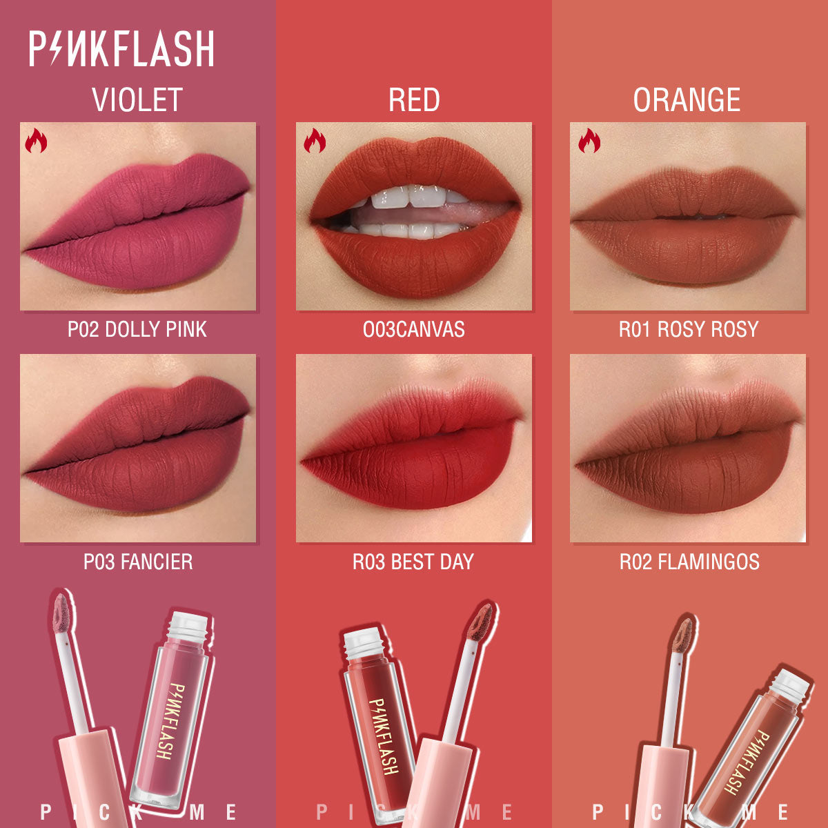 Pinkflash L01 Lasting Matte Lipcream - R02