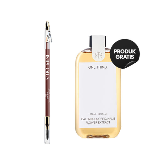 Combo 1+1 Implora Eye Pencil - Brown + One Thing Calendula Officinalis Flower Extract | 150 ml