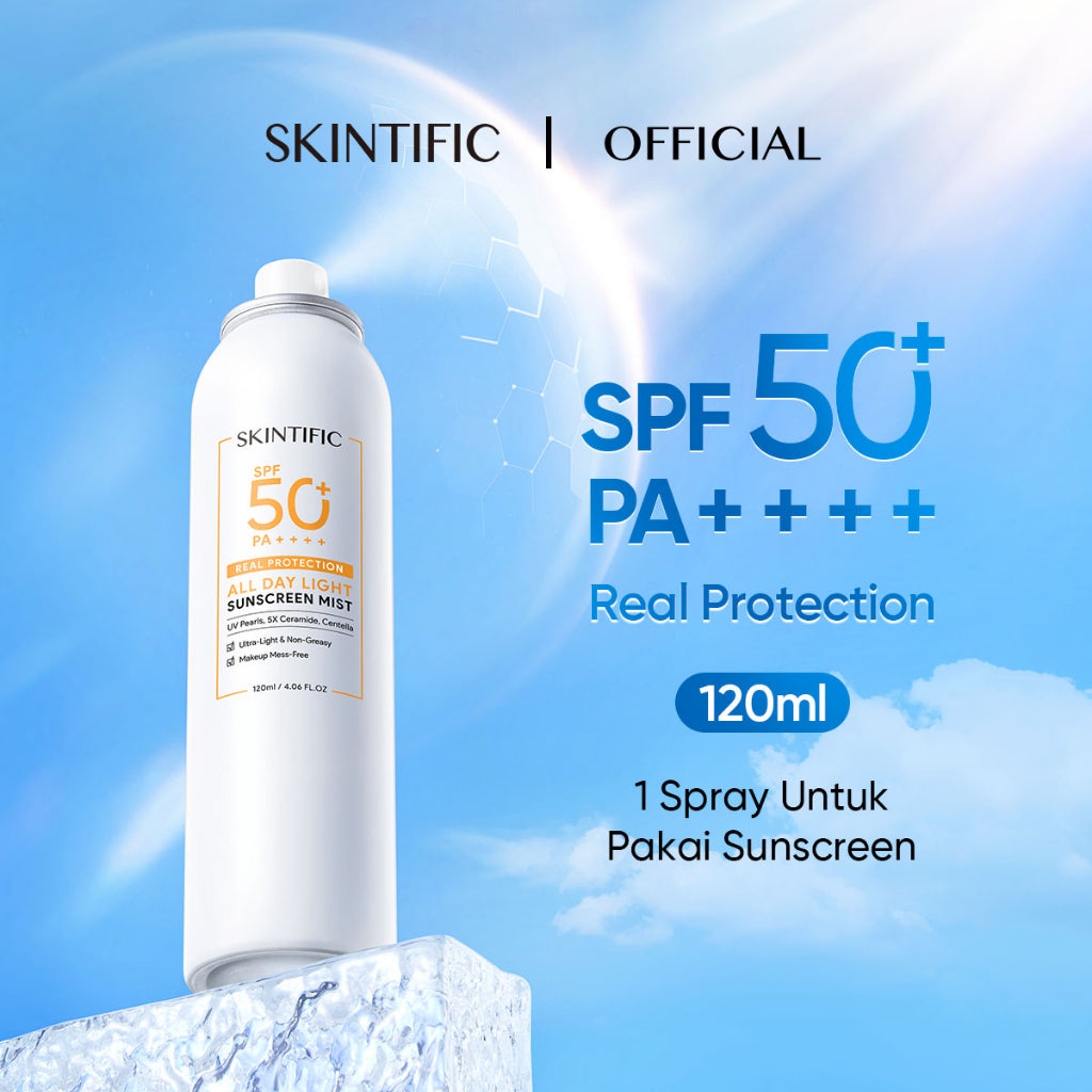 SKINTIFIC-All Day Light Sunscreen Mist SPF 50 PA++++ | 120ml