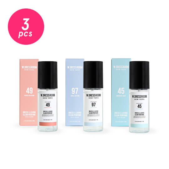 [Combo] W.Dressroom Peach Blossom, Morning Rain & April Cotton (70 ml)