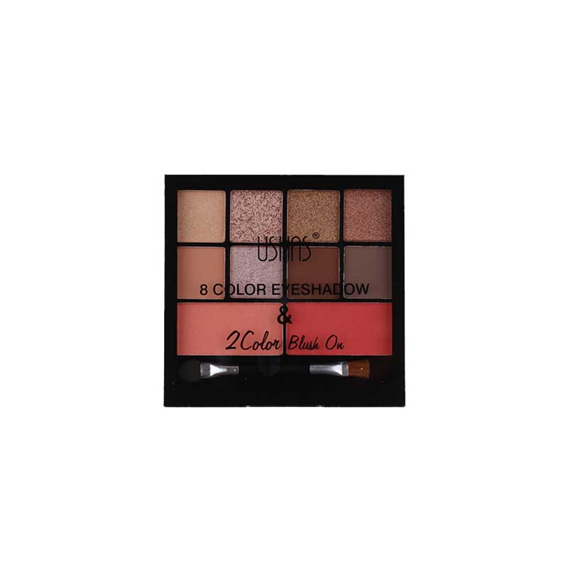 Ushas ES2729 8 Color Eyeshadow & 2 Color Blush On No.02 | 17.6gr